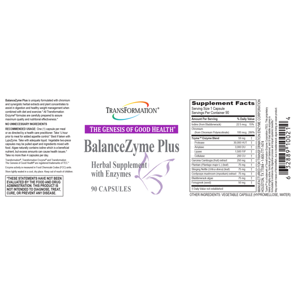 Transformation Enzymes, BalanceZyme Plus, 90 Capsules