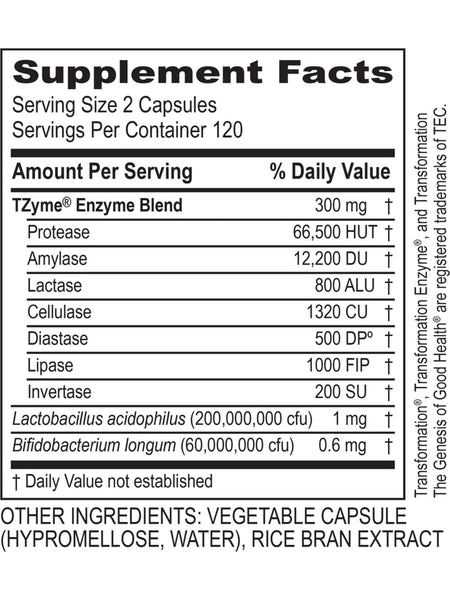 Transformation Enzymes, DigestZyme, 240 Capsules