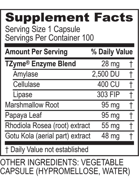 Transformation Enzymes, GastroZyme, 100 Capsules