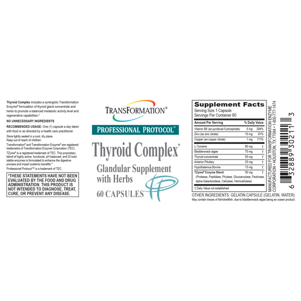 Transformation Enzymes, Thyroid Complex, 60 Capsules