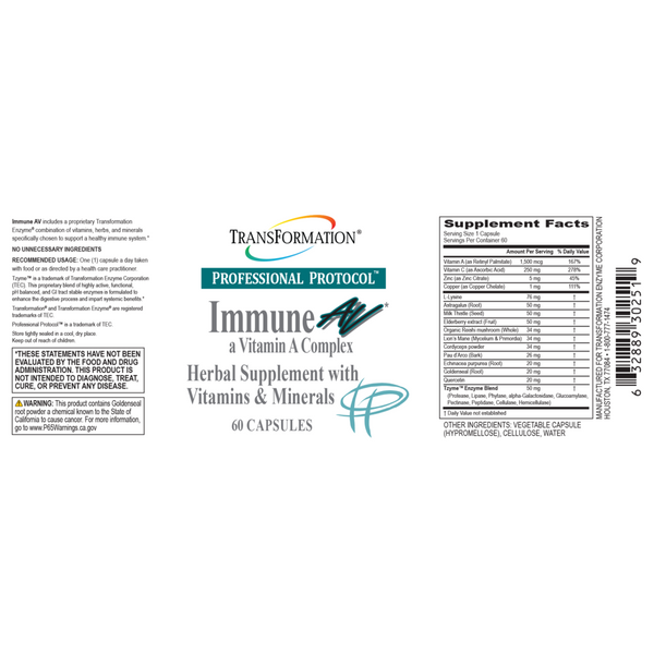Transformation Enzymes, Immune AV, 60 Capsules