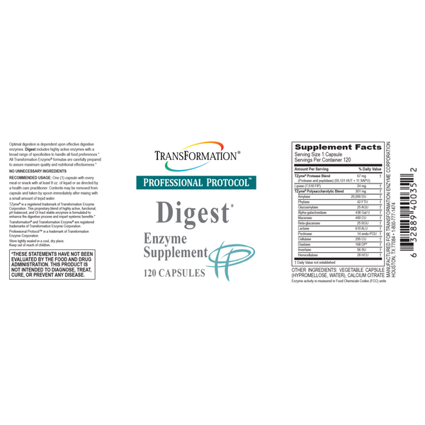 Transformation Enzymes, Digest, 120 Capsules