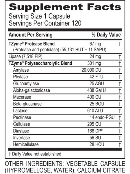 Transformation Enzymes, Digest, 120 Capsules