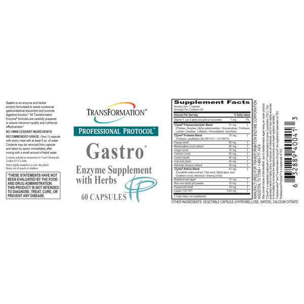 Transformation Enzymes, Gastro, 60 Capsules