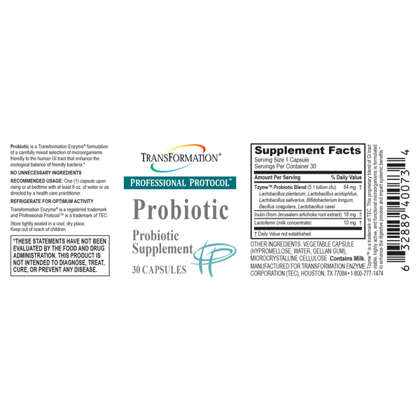 Transformation Enzymes, Probiotic, 30 Capsules