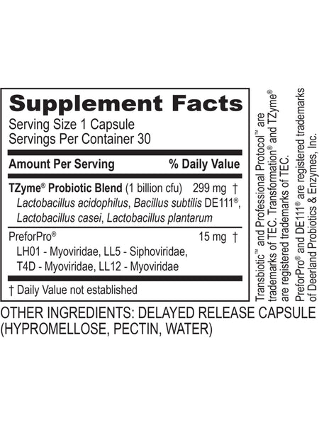 Transformation Enzymes, Transbiotic, 30 Capsules