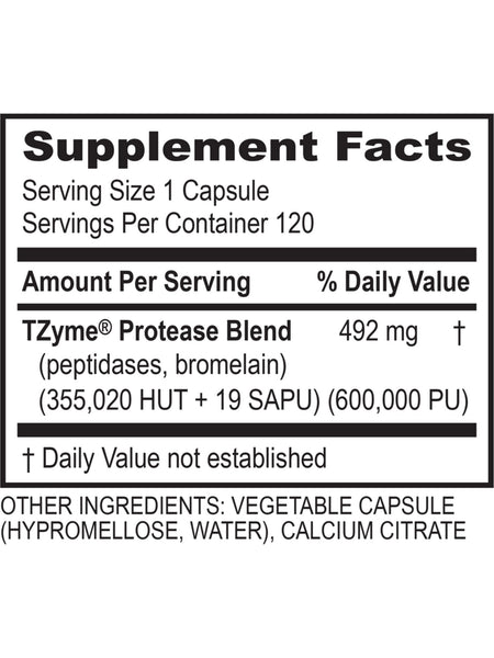 Transformation Enzymes, Protease, 120 Capsules
