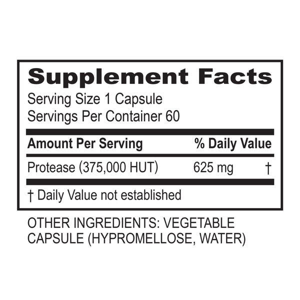 Transformation Enzymes, Protease 375K, 60 Capsules