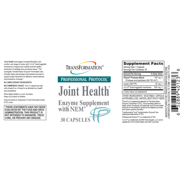 Transformation Enzymes, Joint Health, 30 Capsules