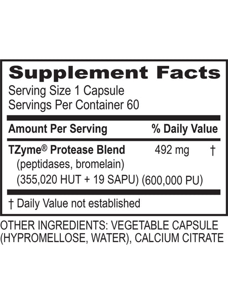 Transformation Enzymes, Protease, 60 Capsules