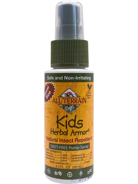All Terrain, Kids Herbal Armor, Natural Insect Repellent, Deet-Free Pump Spray, 2 fl oz