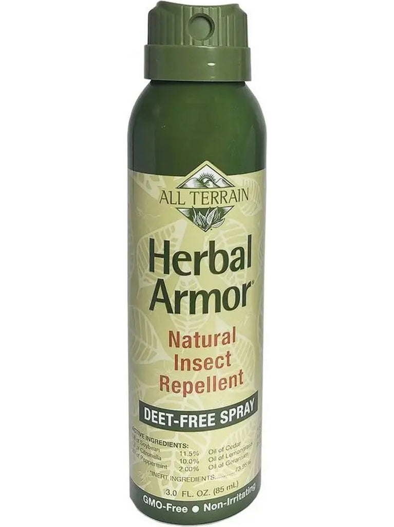 All Terrain, Herbal Armor, Natural Insect Repellent, Deet-Free Spray, 3 fl oz