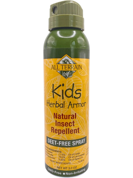 All Terrain, Kids Herbal Armor, Natural Insect Repellent, Deet-Free Spray, 3 oz