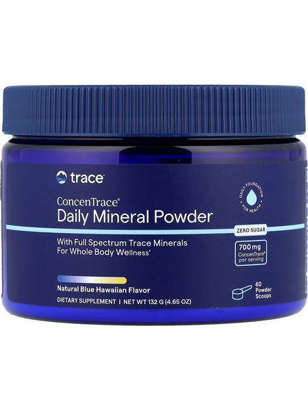 Trace Minerals, ConcenTrace Daily Mineral Powder, Natural Blue Hawaiian, 132 g