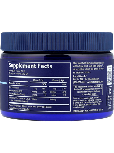 Trace Minerals, ConcenTrace Daily Mineral Powder, Natural Blue Acai, 132 g