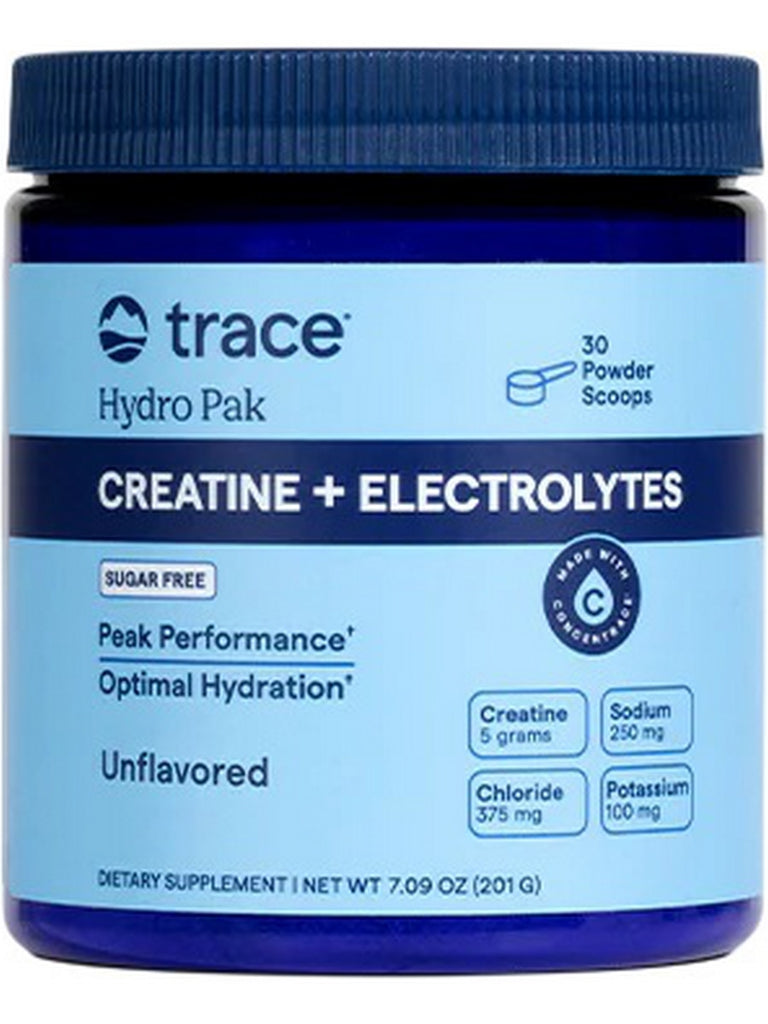 Trace Minerals, Creatine + Electrolytes, Unflavored, 7.09 oz