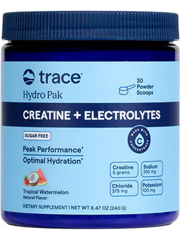 Trace Minerals, Creatine + Electrolytes, Tropical Watermelon, 8.47 oz