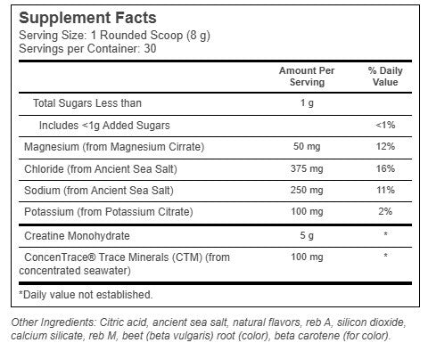 Trace Minerals, Creatine + Electrolytes, Orange Mango, 8.47 oz