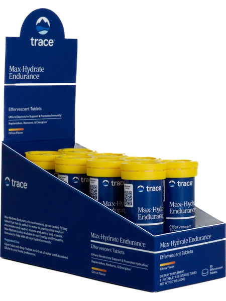 Trace Minerals, TMSPORT, Max-Hydrate Endurance, Citrus Effervescent, 8 Tubes