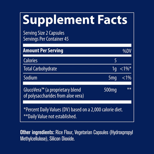 Trace Minerals, GlucoVera, 90 Capsules
