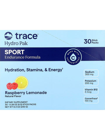 Trace Minerals, Hydro Pak Sport, Raspberry Lemonade, 30 Stick Packs