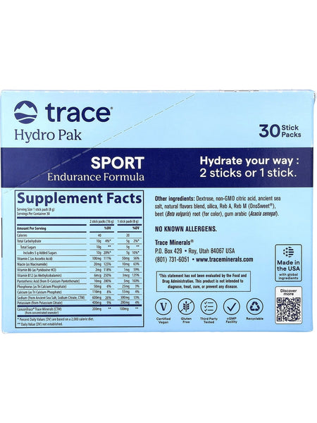 Trace Minerals, Hydro Pak Sport, Watermelon, 30 Stick Packs