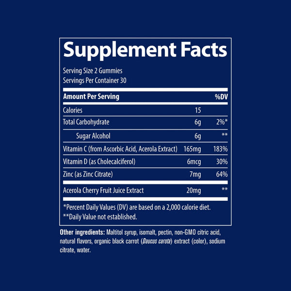 Trace Minerals, Immunity Gummies, Cherry Flavor, 60 Gummies