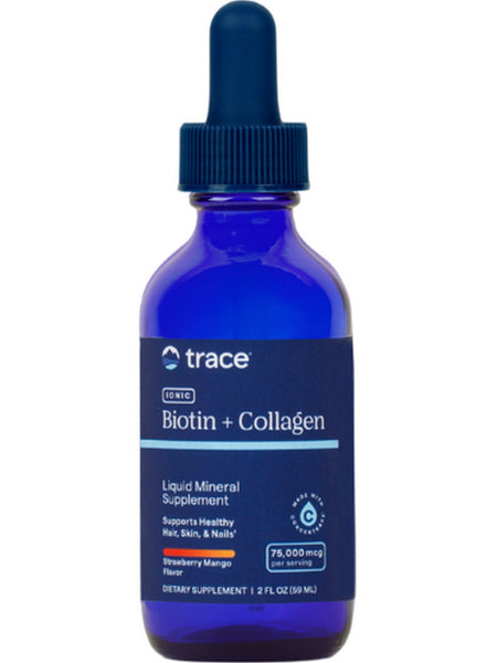 Trace Minerals, Ionic Biotin + Collagen, 75,000 mcg, 2 fl oz