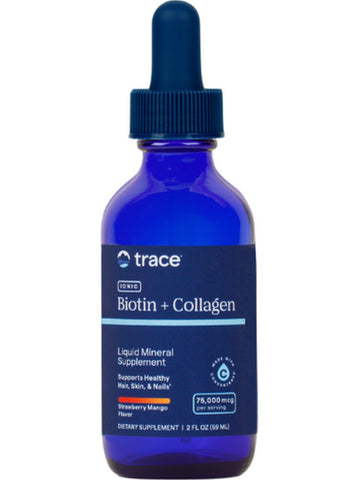 Trace Minerals, Ionic Biotin + Collagen, 75,000 mcg, 2 fl oz