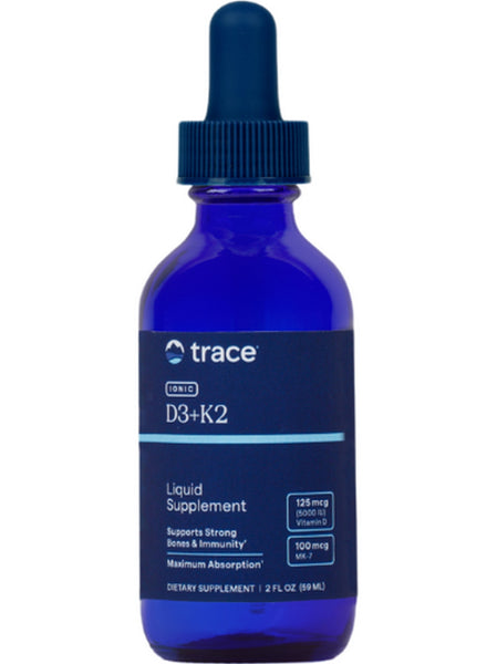 Trace Minerals, Ionic D3 & K2, 125 mcg (5,000 IU) D3, 100 mcg K2 (MK-7), 2 fl oz