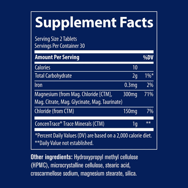 Trace Minerals, Magnesium Tablets, 300 mg, 60 Tablets