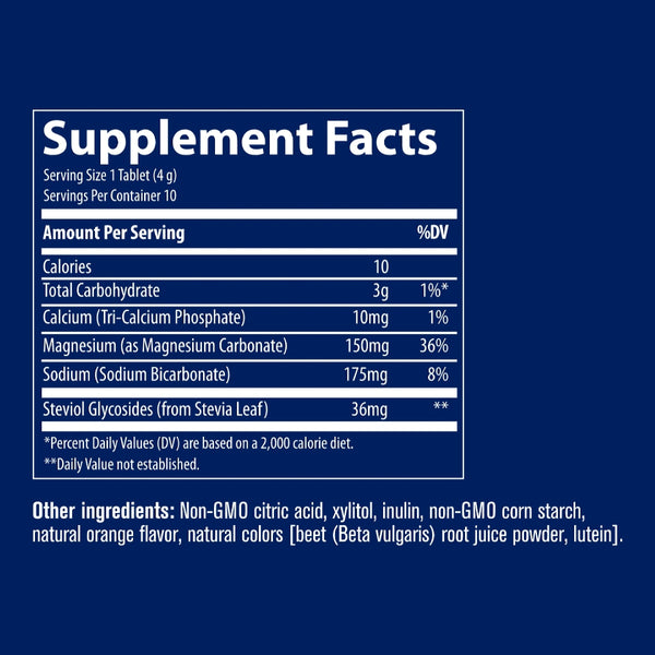 Trace Minerals, Magnesium Effervescent Tablets, Orange, 8 Tubes