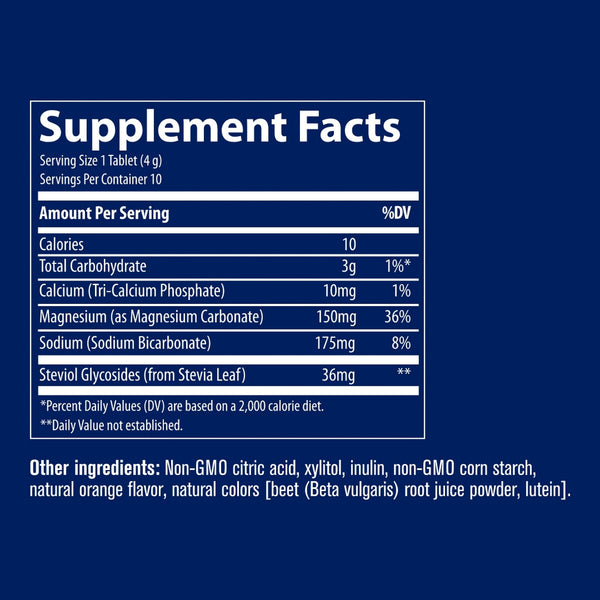 Trace Minerals, Magnesium Effervescent Tablets, Orange, 10 Tablets