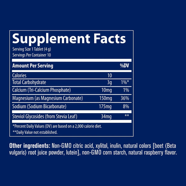 Trace Minerals, Magnesium Effervescent Tablets, Raspberry, 8 Tubes