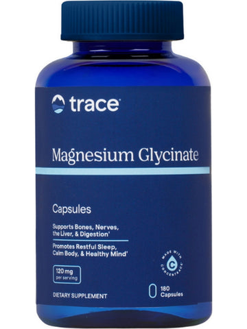 Trace Minerals, Magnesium Glycinate, 120 mg/serving, 180 Capsules