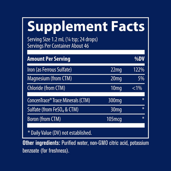 Trace Minerals, Ionic Iron, 22mg, 1.9 fl oz