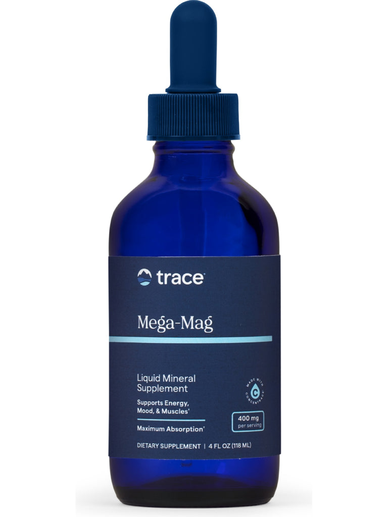 Trace Minerals, Low Sodium Mega Mag, 400 mg, 4 fl oz