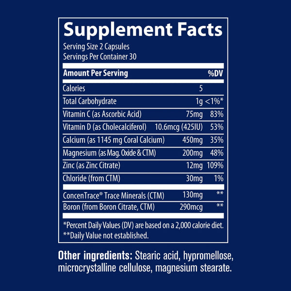 Trace Minerals, Coral Calcium, 60 vegetarian Capsules