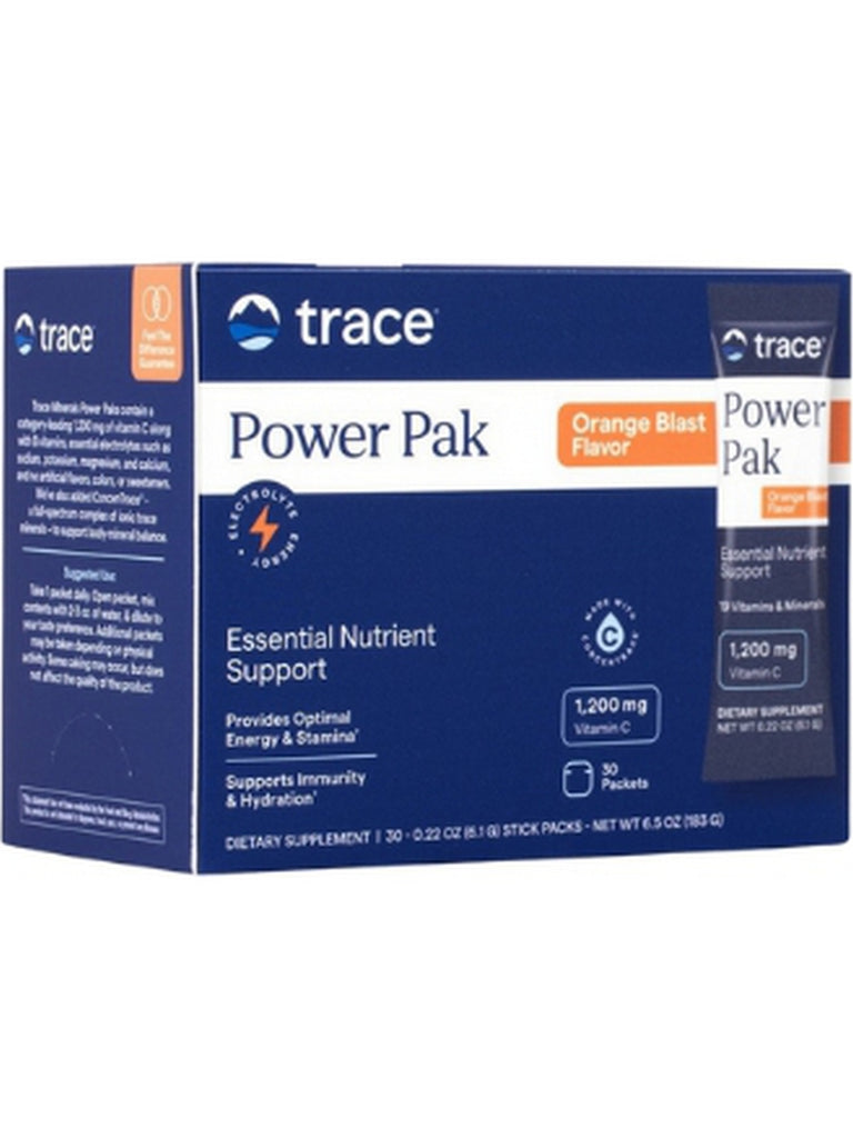 Trace Minerals, Electrolyte Stamina Power Pak, Orange Blast, 30 Packets