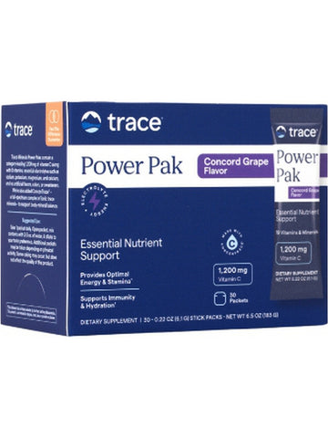 Trace Minerals, Electrolyte Stamina Power Pak, Concord Grape, 30 Packets