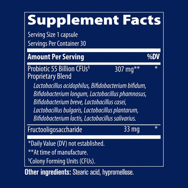 Trace Minerals, Probiotic 55 Billion, 30 Capsules