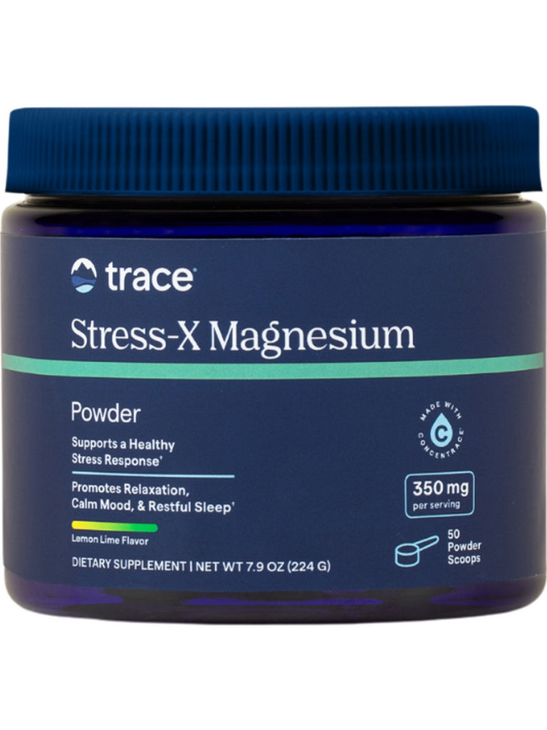 Trace Minerals, Stress X Magnesium Powder, Lemon Lime, 7.9 oz