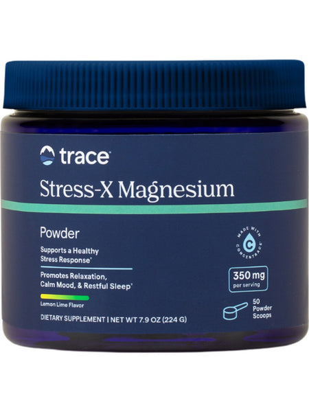 Trace Minerals, Stress X Magnesium Powder, Lemon Lime, 7.9 oz