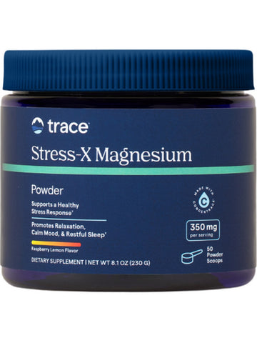 Trace Minerals, Stress X Magnesium Powder Rasp, Lemon, 8.1 oz