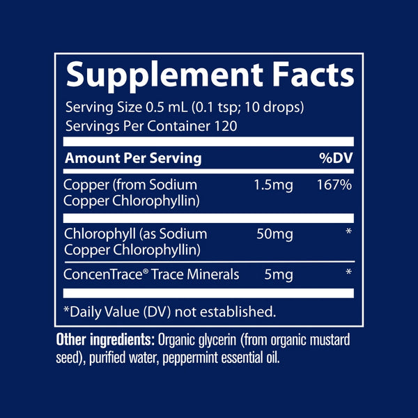Trace Minerals, Concentrated Ionic Chlorophyll 6000 mg, Mint Flavor, 2 fl oz