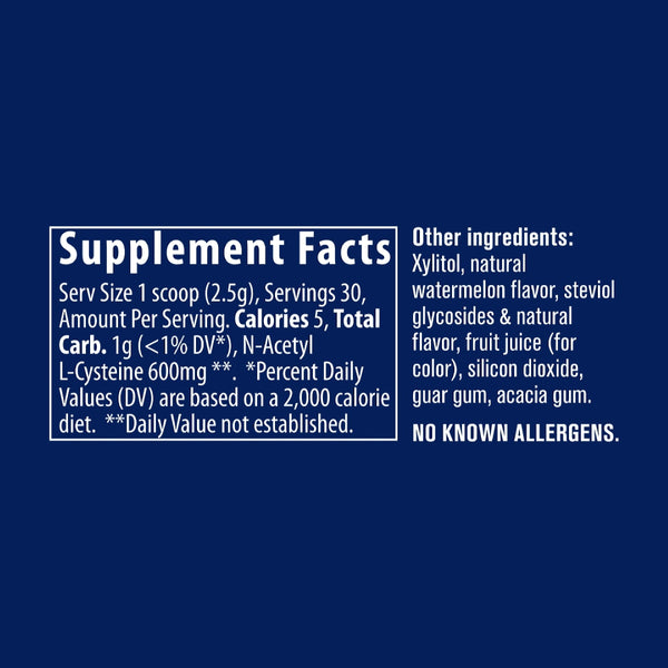 Trace Minerals, NAC Powder, Watermelon, 75 g