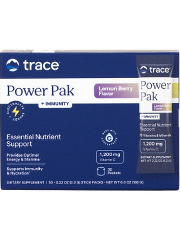 Trace Minerals, Electrolyte Stamina Power Pak + Immunity, Lemon Berry, 30 Packets