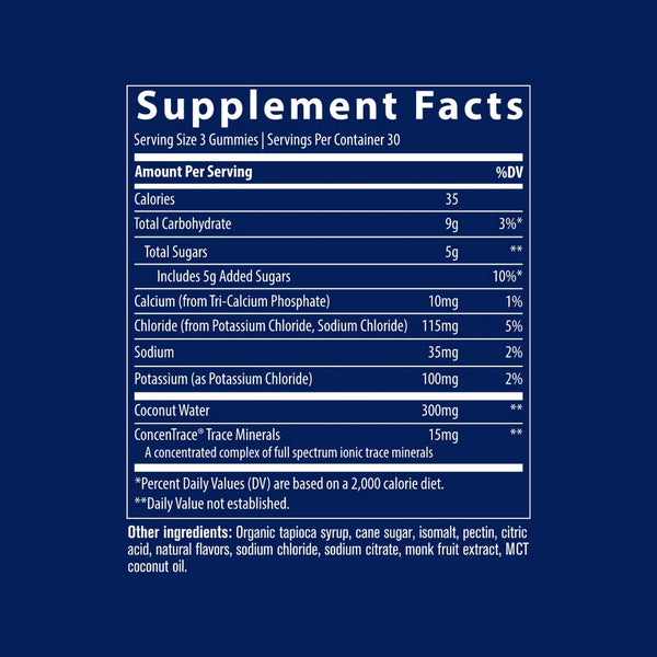 Trace Minerals, Electrolyte Stamina Gummies, 263 mg, Lemon Lime, 90 Gummies