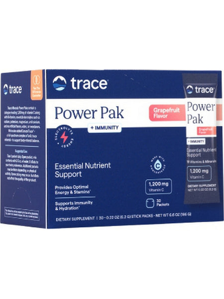 Trace Minerals, Electrolyte Stamina Power Pak + Immunity, Grapefruit, 30 Packets