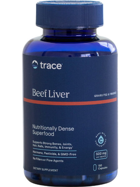Trace Minerals, TMAncestral Grass Fed Beef Liver, 180 Capsules